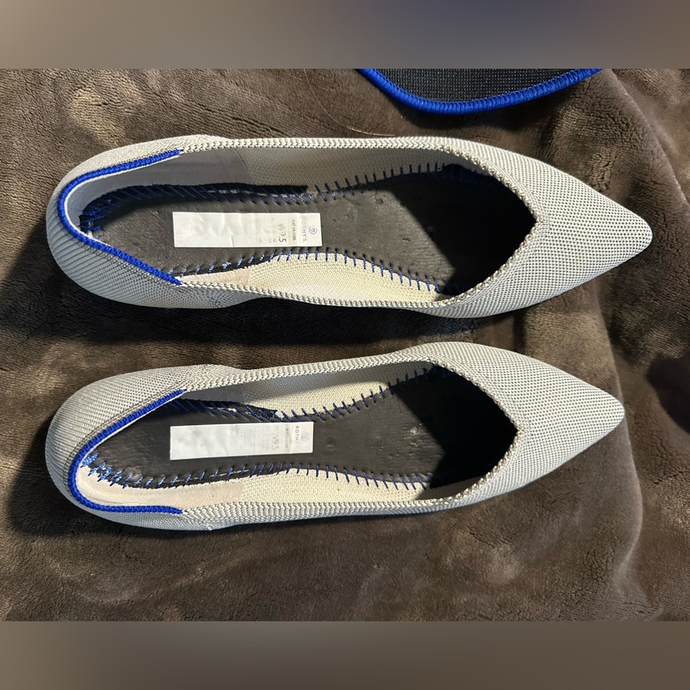 Rothy's Gray Pointed Flats